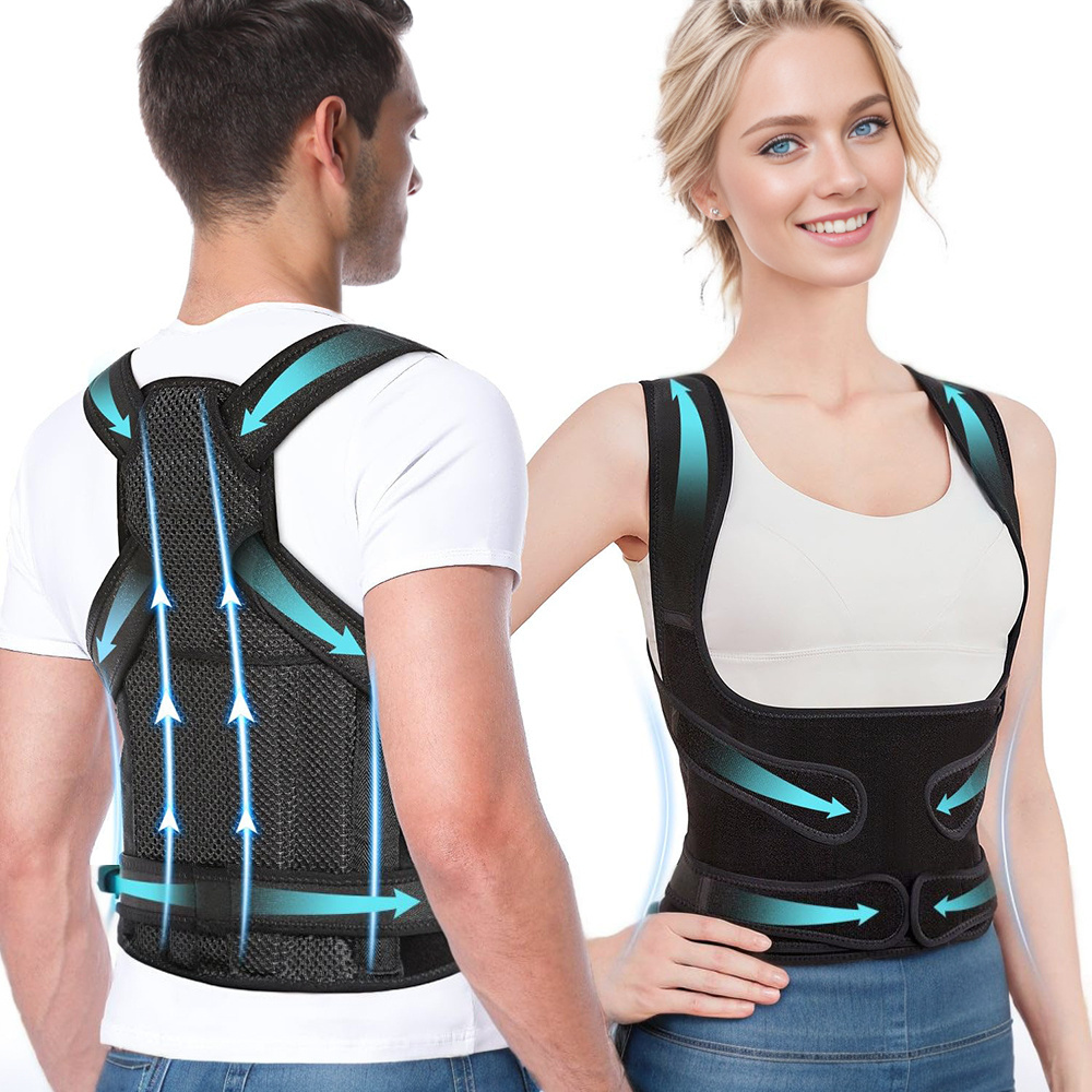 AMZ Hot Sales Back Straightener Belt Adjustable Back Brace and Posture Corrector for Women and Men