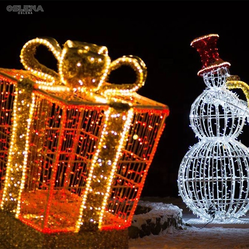 Large LED Grandview String Lights Gift Box Light Show Street Lanterns Outdoor Christmas Decoration Motif Lights