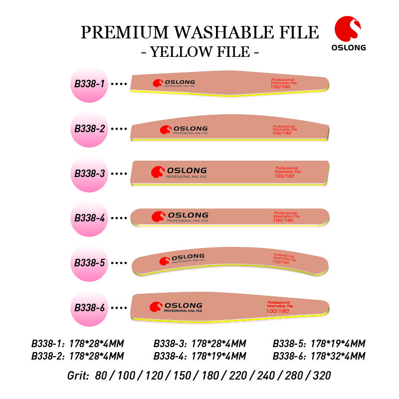 Free Sample Professional Manicure Nail Files 120 150 180 240 Grits Half Moon Finger Nail File