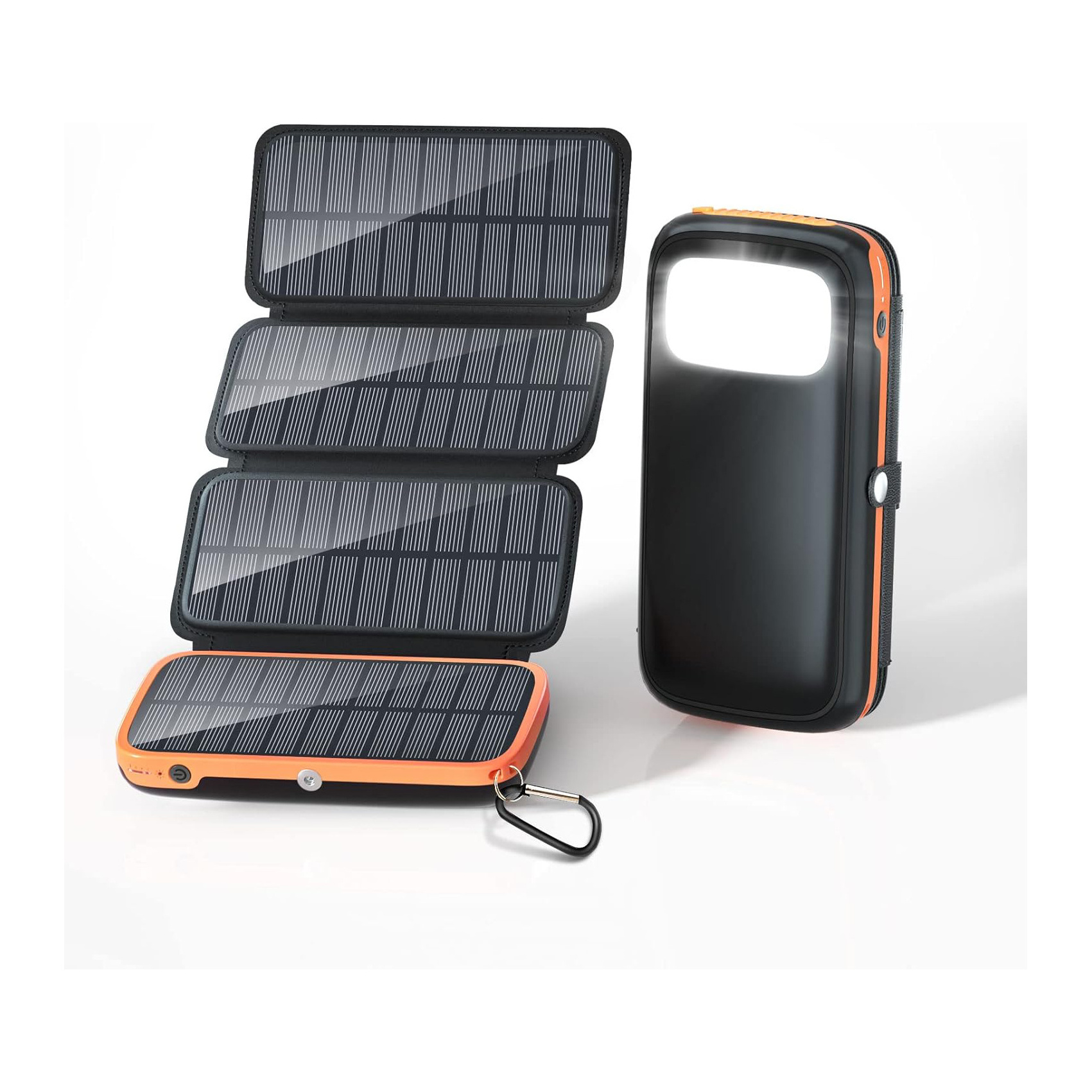 Solar Charger 20000mAh Solar Power Bank with 4 Foldable Panels Fast Charging Portable Charger