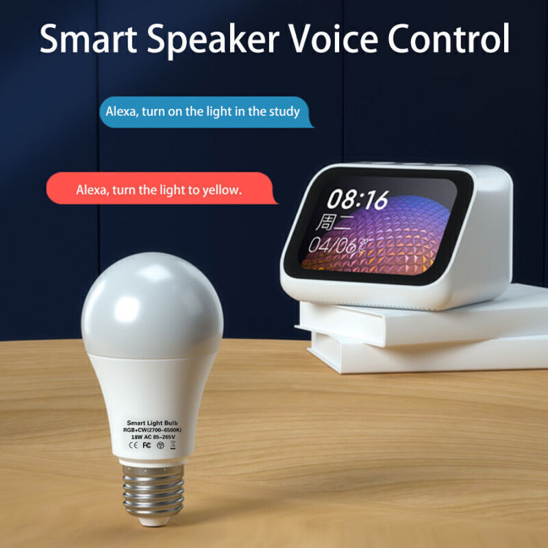 Smart Light Bulb App Control 2700k-6500k RGBCW+CCT Smart Bulb Google Home 9W E26 E27 B22 A60 LED Tuya wifi Smart Life Bulb