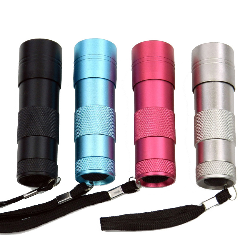 Mini Portable 12LED UV Aluminum Flashlight Violet Light Pocket Lamp Lantern Torch Light for Checker Detection