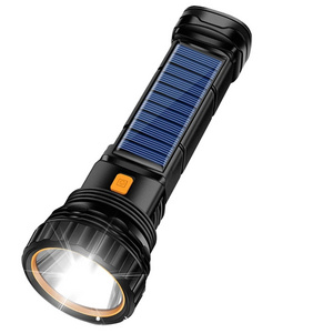 COB Solar Power Bank Torch Light 3 Modes Waterproof L2 LED 5000 Lumens Power USB Rechargeable Solar Flashlight