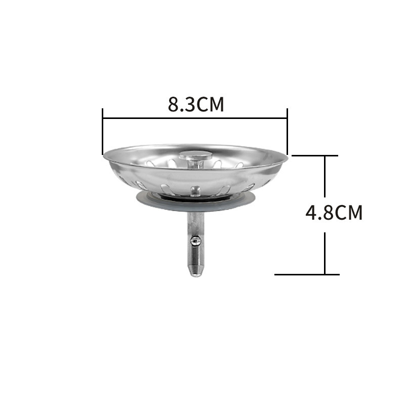 110mm USA Canadian style sink drain strainer with  CUPC stainless steel kitchen sink accessory sink stopper SS304&201 drain plug