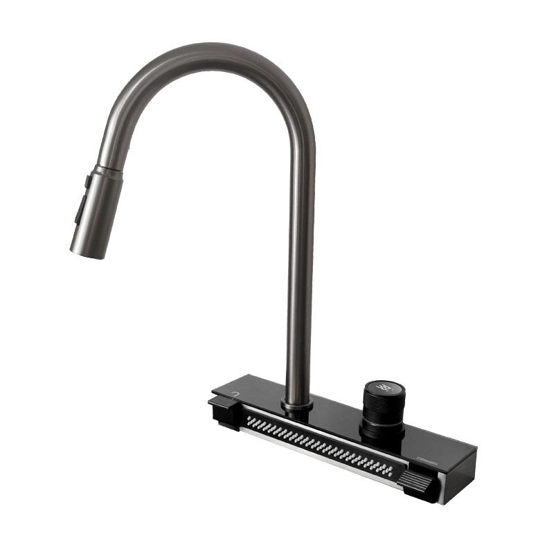 OSONOE  Stainless Steel  Flying Rain Brass  Waterfall Pull Down Sink Kitchen Mixer Faucets