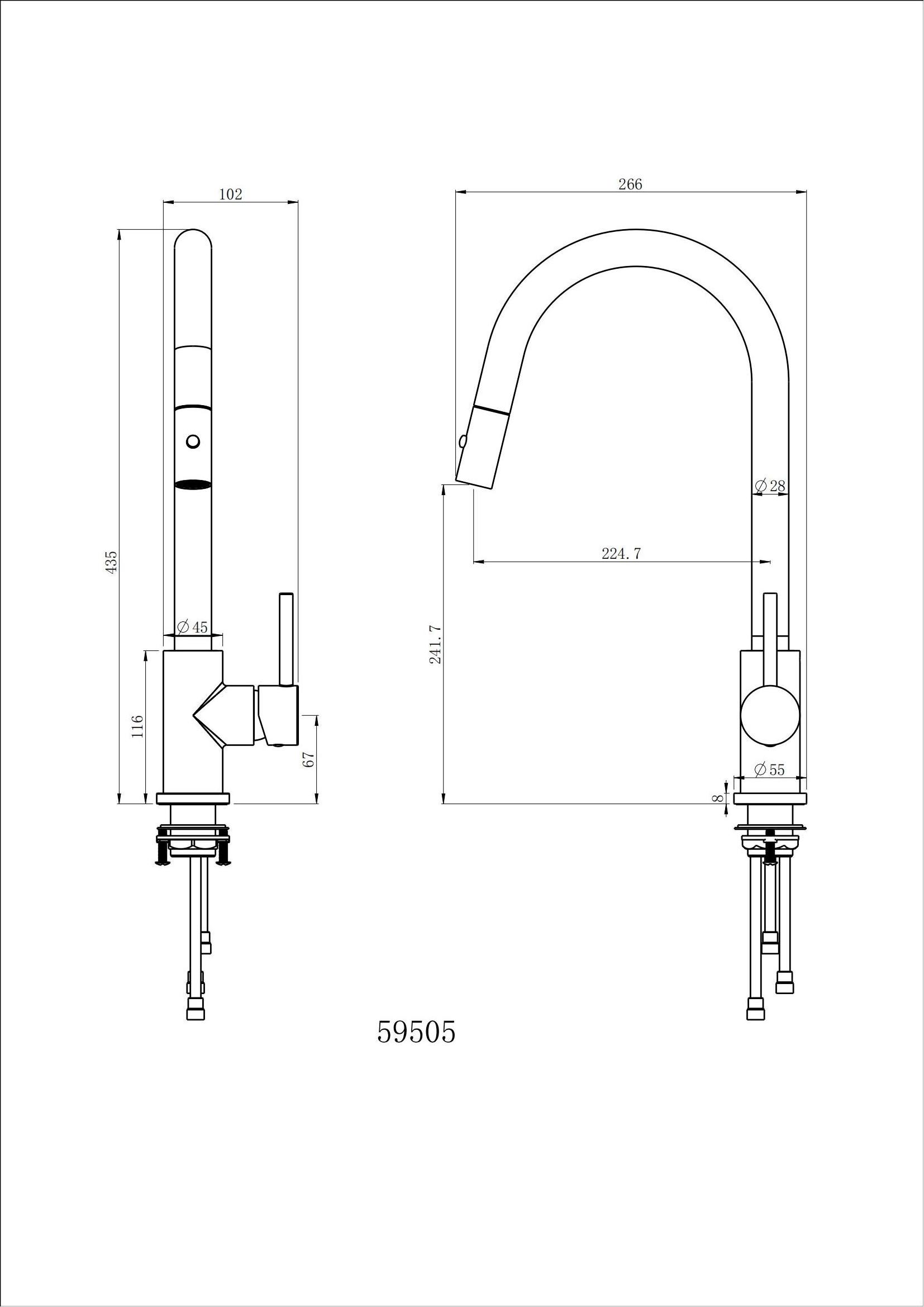 OSONOE Watermark Pull Down Sprayer Innovative High Quality Brass Faucet Kitchen Sink Faucet