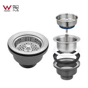 SS304 Modern Design Kitchen Sink Chrome Plated Electroplated Drains Wash Basin Pop-up Waste with cUPC WaterMark Certification