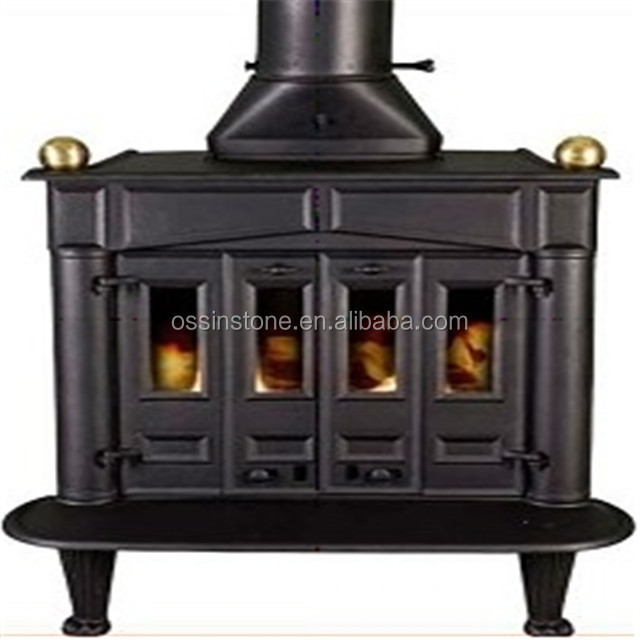 New style double door cast iron wood burning stove