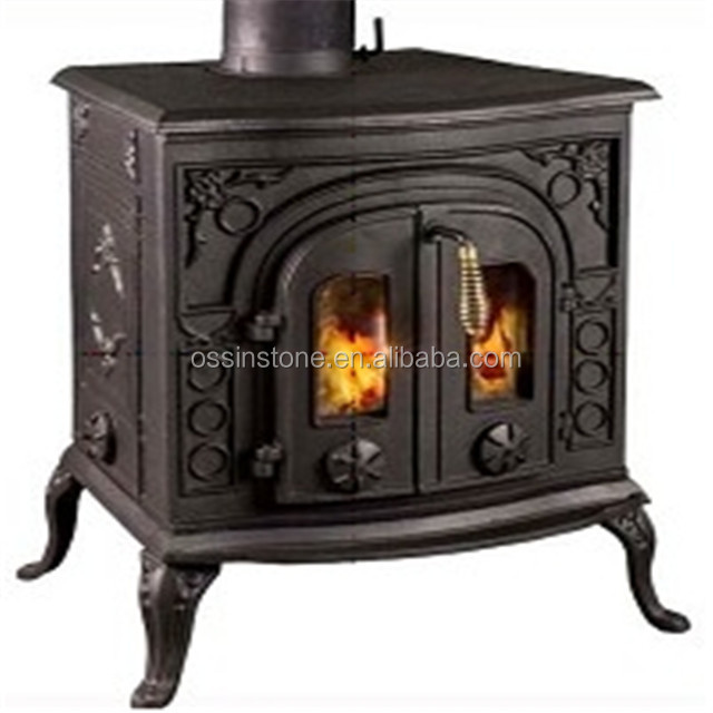 New style double door cast iron wood burning stove