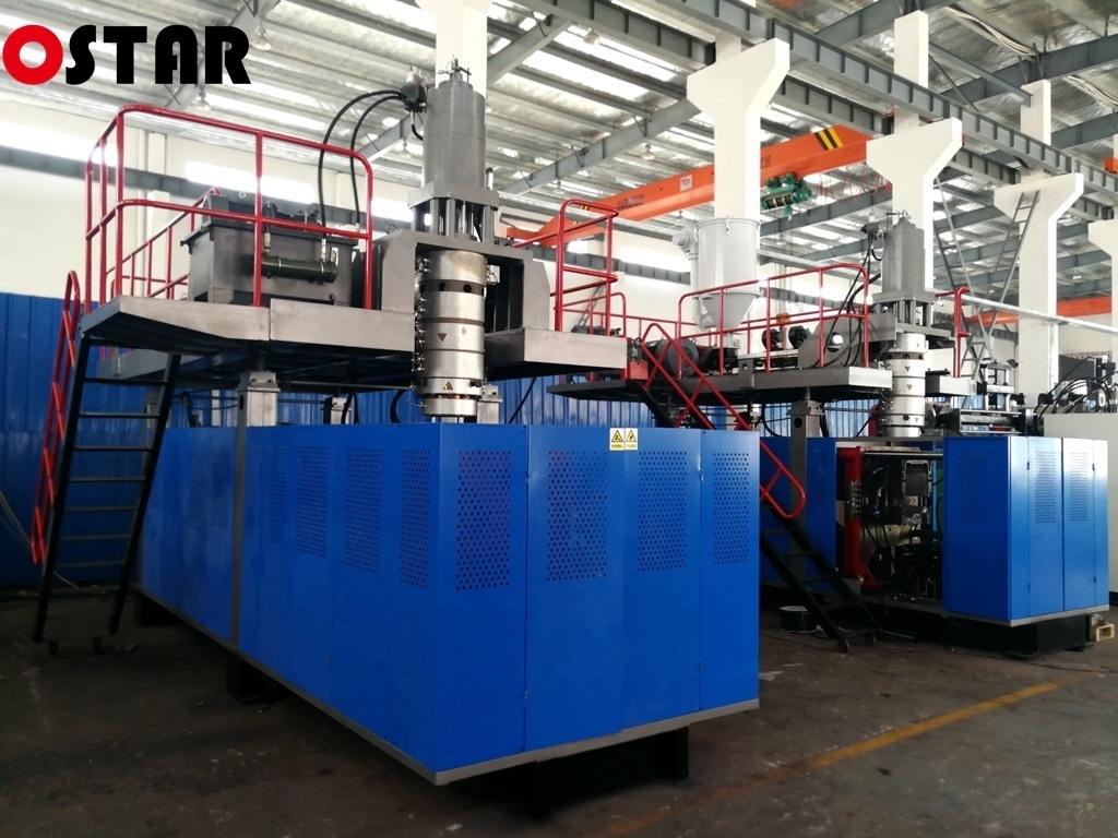 chemical Single Double Layer L Ring 200l 220 Liter 55 Gallon Plastic Hdpe Blue Drum Barrel Making Blow Molding Machine