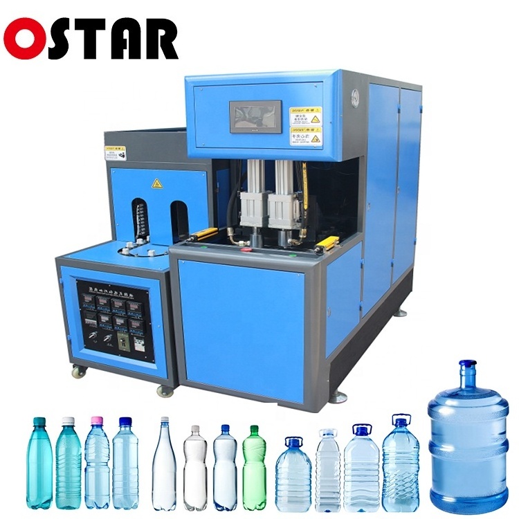 low price 50ml 100ml 200ml 500ml 1000ml 2000ml semi automatic pet bottle making stretch blowing blow molding moulding machine