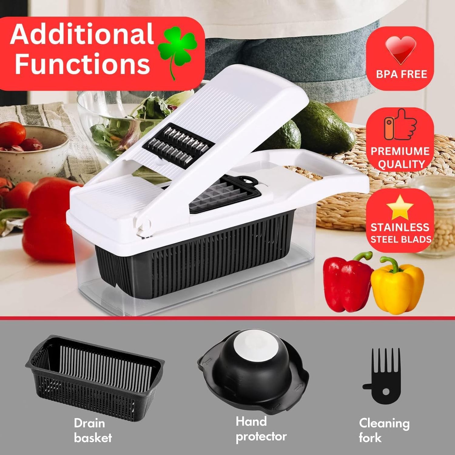 Hot Sell Multifunctional Manual Lemon Squeezer Onion And Dicer Veggie Egg Slicer Vegetable Chopper Garlic Crusher