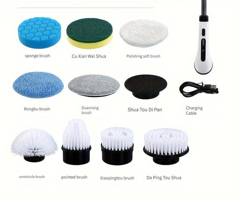 Best Price Hand Held Electric Scrubber Usb Battery Powered Scrubber Customizable Household Cleaning Brush