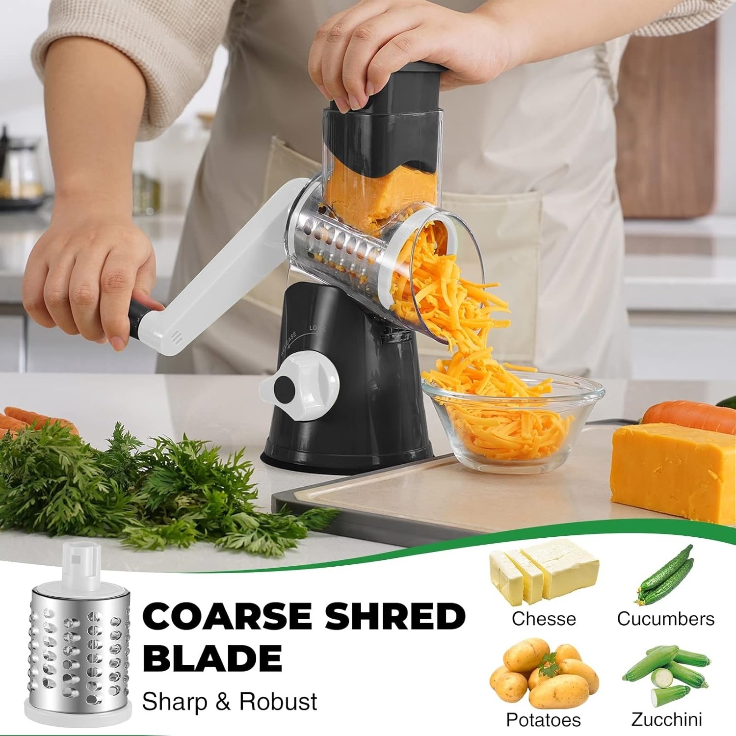 Factory Direct Cheese Electric Vegetable Grater Shredder