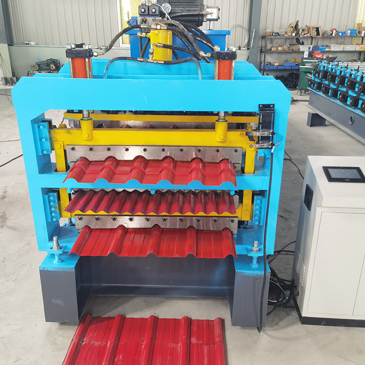 South Africa Bamboo1000 Roofing Making Machinery Glazed Tile Ibr Trapezoidal Sheet Corrugated Iron Making Roll Forming Machine