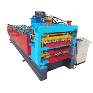 South Africa Bamboo1000 Roofing Making Machinery Glazed Tile Ibr Trapezoidal Sheet Corrugated Iron Making Roll Forming Machine