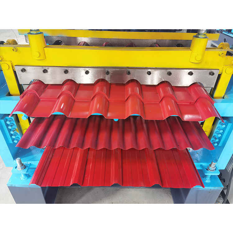 South Africa Bamboo1000 Roofing Making Machinery Glazed Tile Ibr Trapezoidal Sheet Corrugated Iron Making Roll Forming Machine