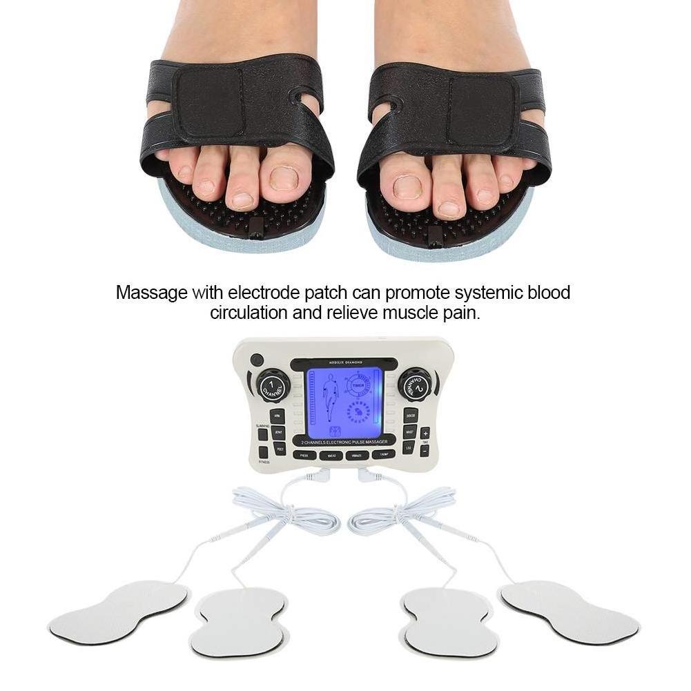 Electric TENS Pulse Therapy Massager Muscle stimulator with massage slippers