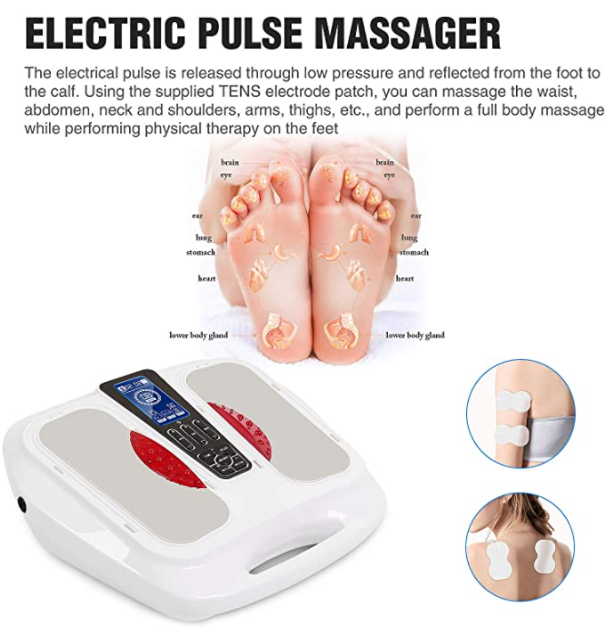 Foot Massager Acupressure Vibration Tens Pulse Reflexology Machine Remote Control Electric EMS Massager for feet