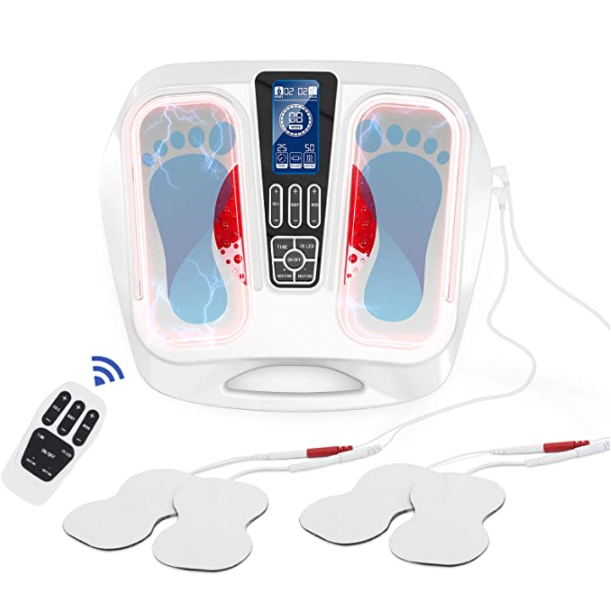 Foot Massager Acupressure Vibration Tens Pulse Reflexology Machine Remote Control Electric EMS Massager for feet