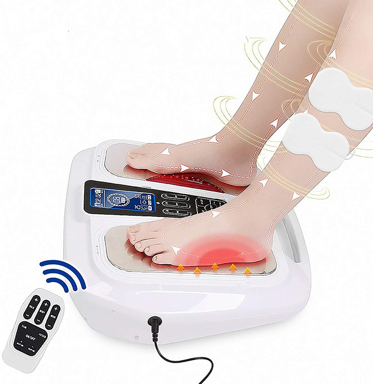 Foot Massager Acupressure Vibration Tens Pulse Reflexology Machine Remote Control Electric EMS Massager for feet