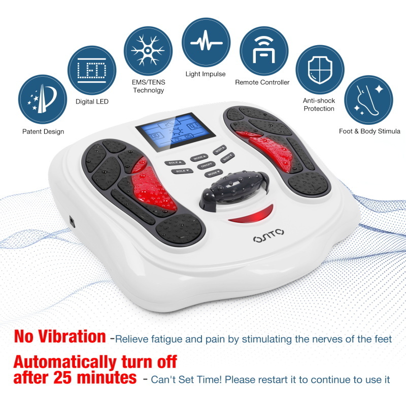 Electrode Biological Circulation Booster Foot Revitalizer Massager Machine Electromagnetic Wave Pulse Tens Unit Foot Massagers