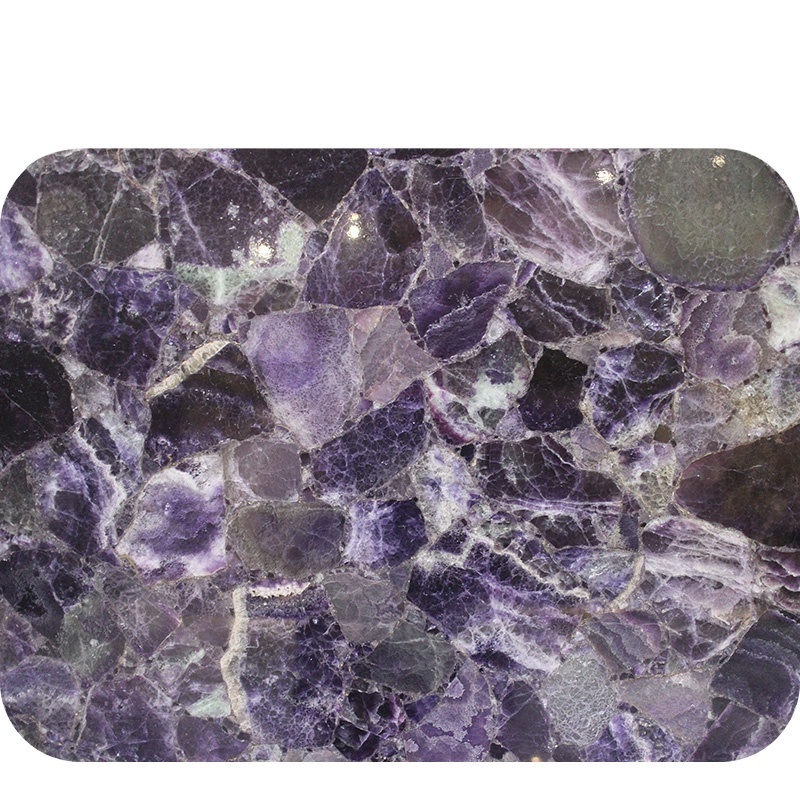 Perfect Natural Semiprecious Gemstone Purple Amethyst Tiles Slabs