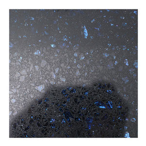 New Arrival Blue Shining Sparkle Black Artificial Starlight Quartz Floor Tiles