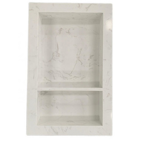 China artificial marble volakas white marble shower wall niches Polished