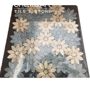 Flower pattern Marble mosaic kitchen wall tile