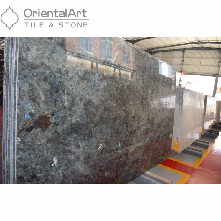 Beautiful blue granite slab,labradorite blue granite slab,labradorite blue granite