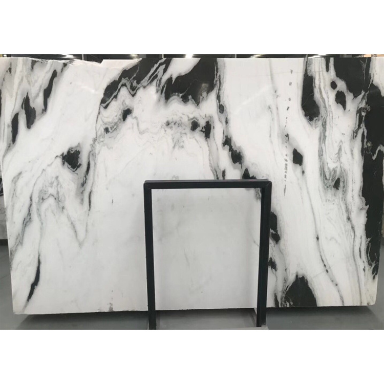 Hot Sale panda white marble with black veins tile