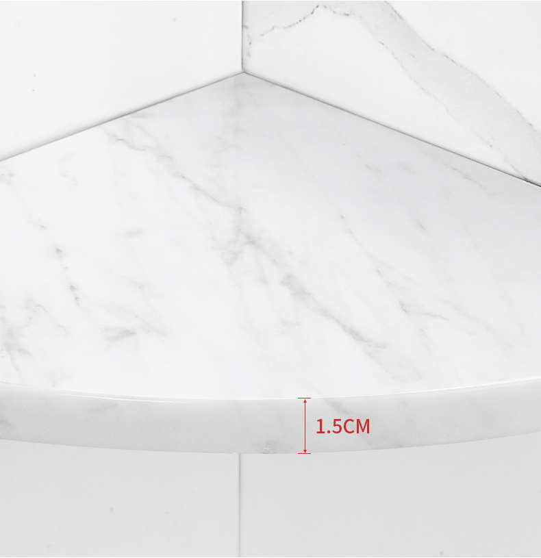 Bianco carrara marble small marble wall  shower white corner shelf