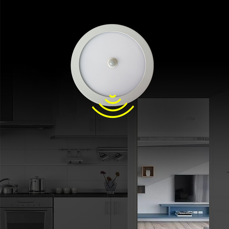 Round led panel lights 6w 12w 18w 24w led ceiling light motion sensor surface mounted panel lamp