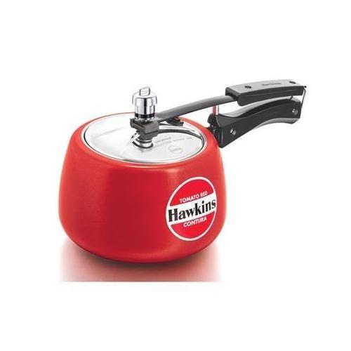 Hawkins Red Contura Pressure cooker induction and gas base 3 Litre,Cookware Sets