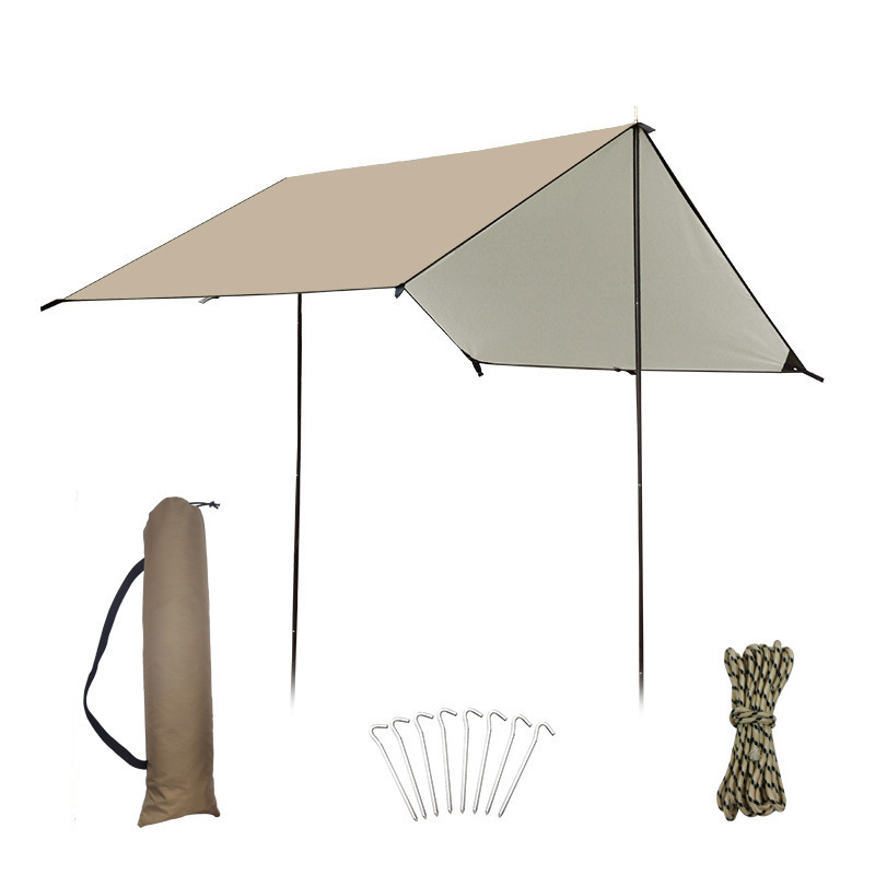 Outdoor Canopy Tent Camping Camping Picnic Rainproof Sunscreen Picnic Equipment Supplies Silver-Coated Sunshade Pergola