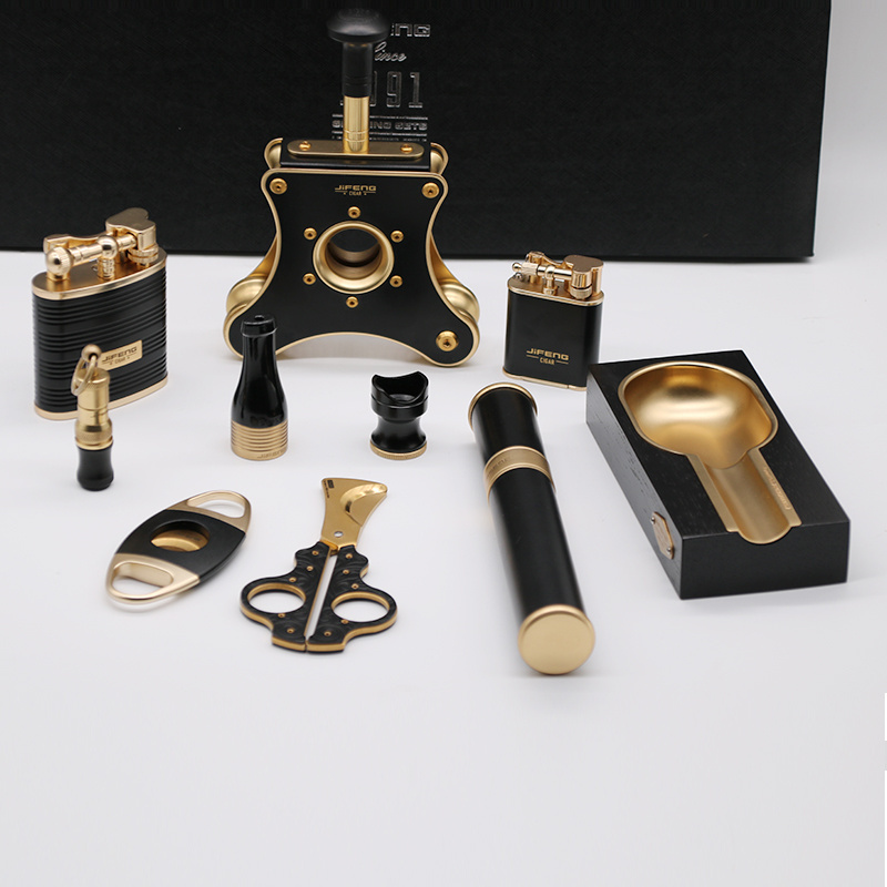 Custom cigar cutter luxury set lighter set