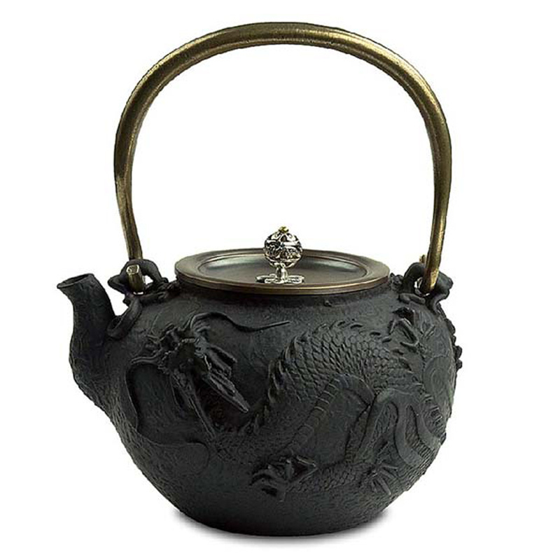 China Cast Iron Teapot Top Quality Chinese Thick Cast Iron Tea Pot with Laser Logo on the bottom of Teapot