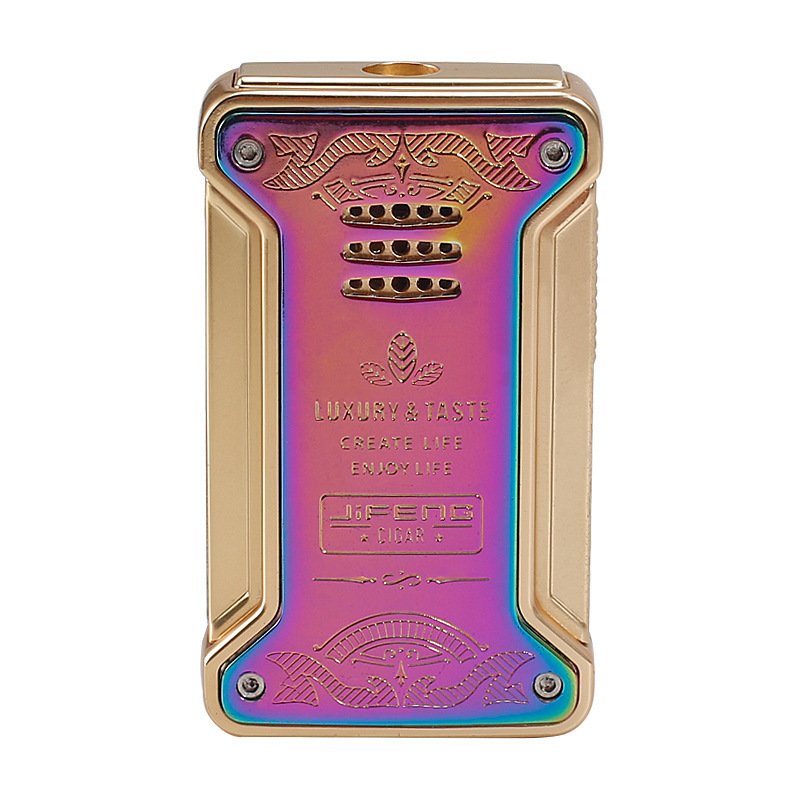 Zinc alloy custom lighter 7*4*1.8cm jet flame outdoor waterproof cigar cigarette lighter