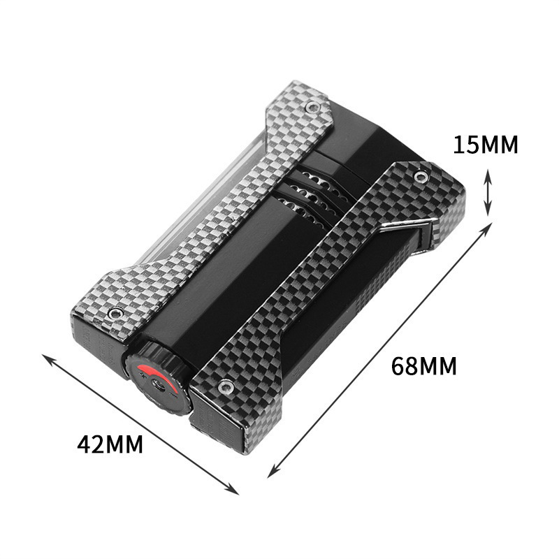 Disposable OEM logo metal refillable butane gas jet refil mini torch valve cigar Double flame lighter with cigar punch puncher