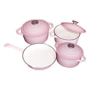 Hot Sale Kitchen Ware Cast Iron Casserole Enamel Cooking Pot Sets Nonstick Cookware