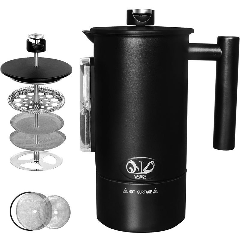 Top Seller Travel Mug Small Stainless Steel Portable French Press For Coffee Maker 300Ml Metal