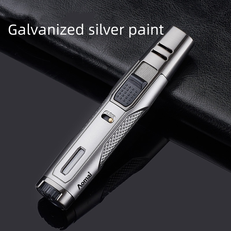 Premium Windproof Simple Table Fancy Refillable Luxury 2 Flame Torch Portable Cigar Lighter With Punch