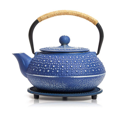 Wholesale Japanese Turkish Indian Water Fountain Cast Iron Enamel Kettle Warmer Moroccan Teapot Set