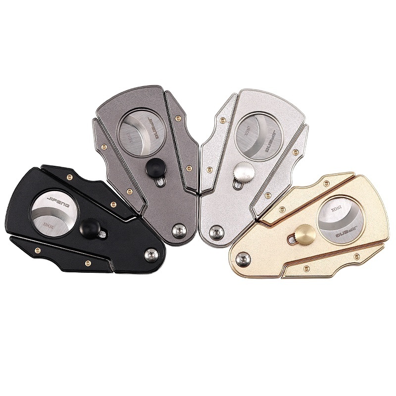 Factory Price Cigar Wine Club Blunt Splitter Scissors Accessories Glossy Matte Built In Cigar Cutter With Custom Service