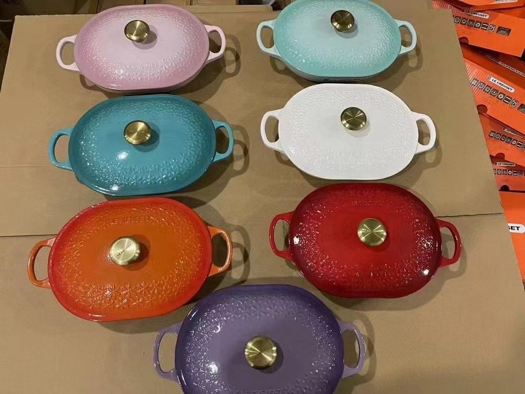 Made In China Enamel Meat Iron Cast Soup Pots Cook Pan Cook Pots Cast Iron Gas Cooker Cookware Set