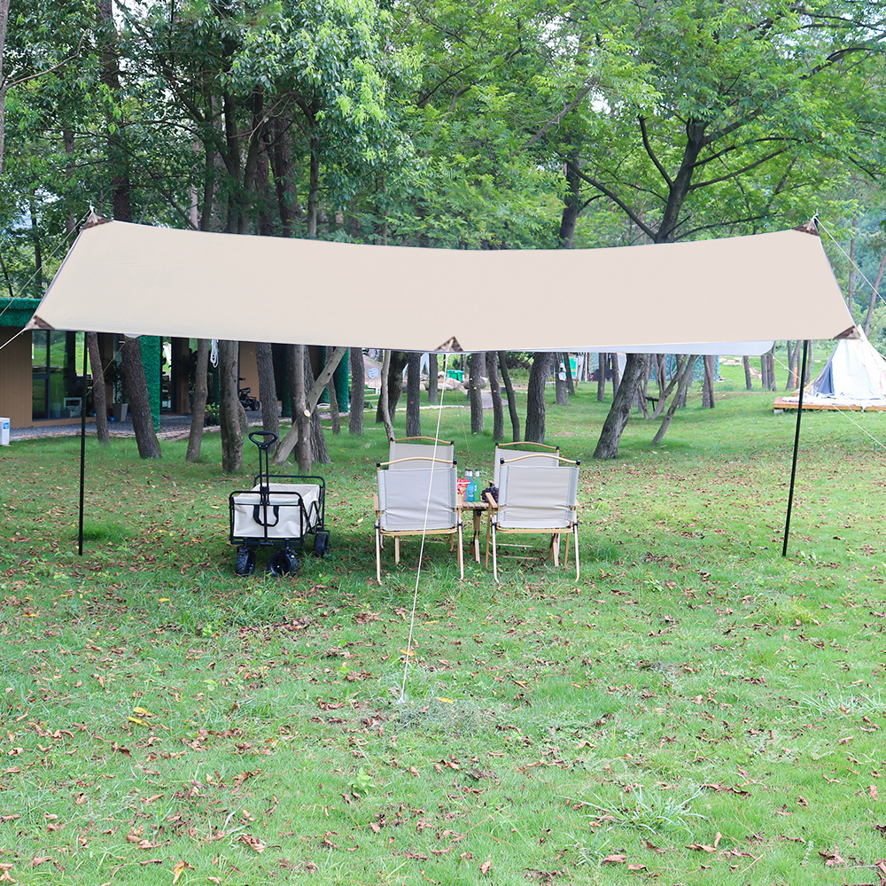 Outdoor Canopy Tent Camping Camping Picnic Rainproof Sunscreen Picnic Equipment Supplies Silver-Coated Sunshade Pergola