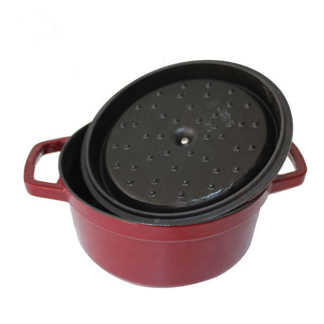 enamel kitchen ceramic camp cookware set cast iron cooking pot set non-stick cookware