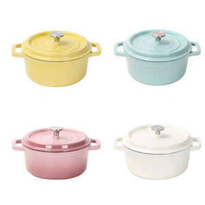 High Quality Fashion Enamel Cast Iron Dutch Oven Kitchen Wear Cookware Set Cooking Pots