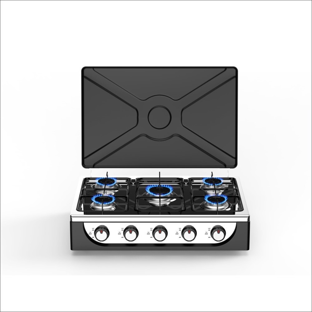 Multi Function Cooktop Five Cooker Counter Top Cook Hob Commercial Range Heavy Duty Table Gas Stove